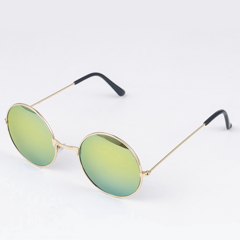 Kính mát tròn gọng kim loại kiểu dáng vintage thời trang cho nữ