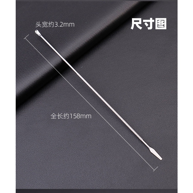 Bộ Muỗng Lấy Ráy Tai Cán Tre Siêu Dài Bằng Thép Siêu Mịn