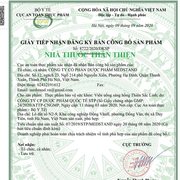 THIÊN SẮC LINH – Hỗ trợ cân bằng nội tiết tố nữ, chống oxy hoá ở phụ nữ, giảm nám da, sạm da (3 lọ x15 viên)