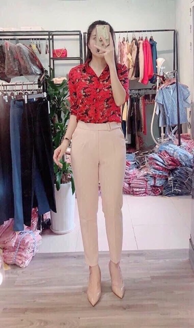 Quần baggy nữ, quần Tây công sở nữ chất tuyết mưa đẹp