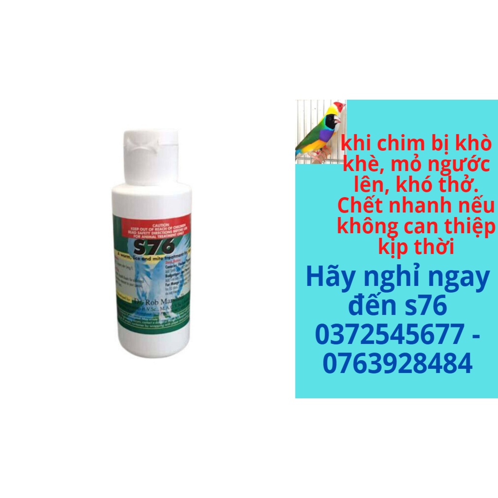 S76 là hoạt chất phòng mạc không khí, hay còn gọi là Airsatmite. Được sản xuất tại Hoa Kỳ. 10ml/150K