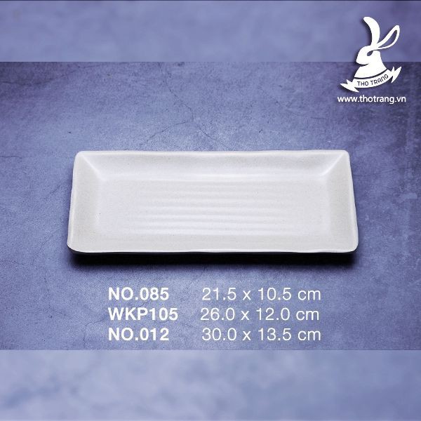 Dĩa Vuông Chữ Nhật Có Vân Màu Nâu Nhám Nhựa Melamine Đài Loan - Chính Hãng