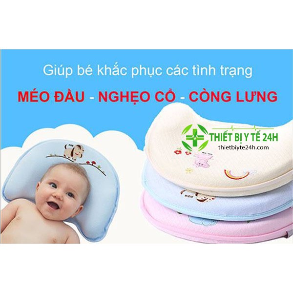 BIG SALEGối Cao Su Non, Gối Chống Bẹp Đầu, Méo Đầu, Nghẹo Cổ Cho Trẻ Sơ Sinh