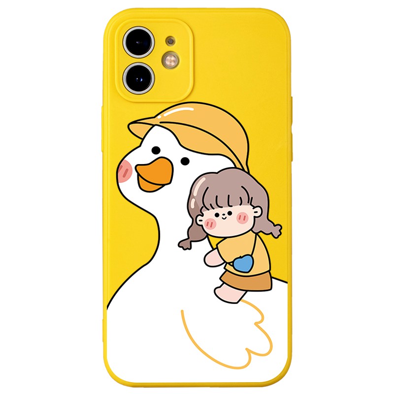 Ốp lưng JURSUE chống bẩn hoạt hình dễ thương đẹp cho iPhone 13 12 11 Pro Max SE 2020 X XR XS ip 8 7 6 6S Plus kute Y263
