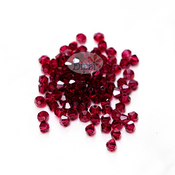 Pha lê Tiệp 4mm màu đỏ ruby