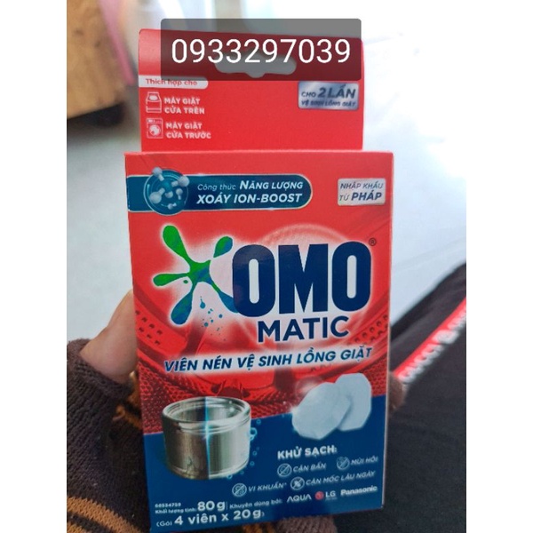 Tẩy lồng giặt OMO 4 viên 80g