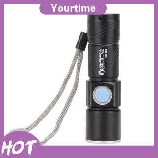 800LM LED aluminum alloy Torch Zoomable Waterproof USB Rechargeable Flashlight Torch Camping Lamp