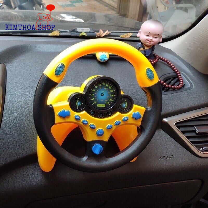 Đồ Chơi Vô Lăng Lái Xe Ô Tô Cho Bé, Vô Lăng Ô Tô Có Đèn Có Nhạc Cho Bé, Xoay 360 Độ