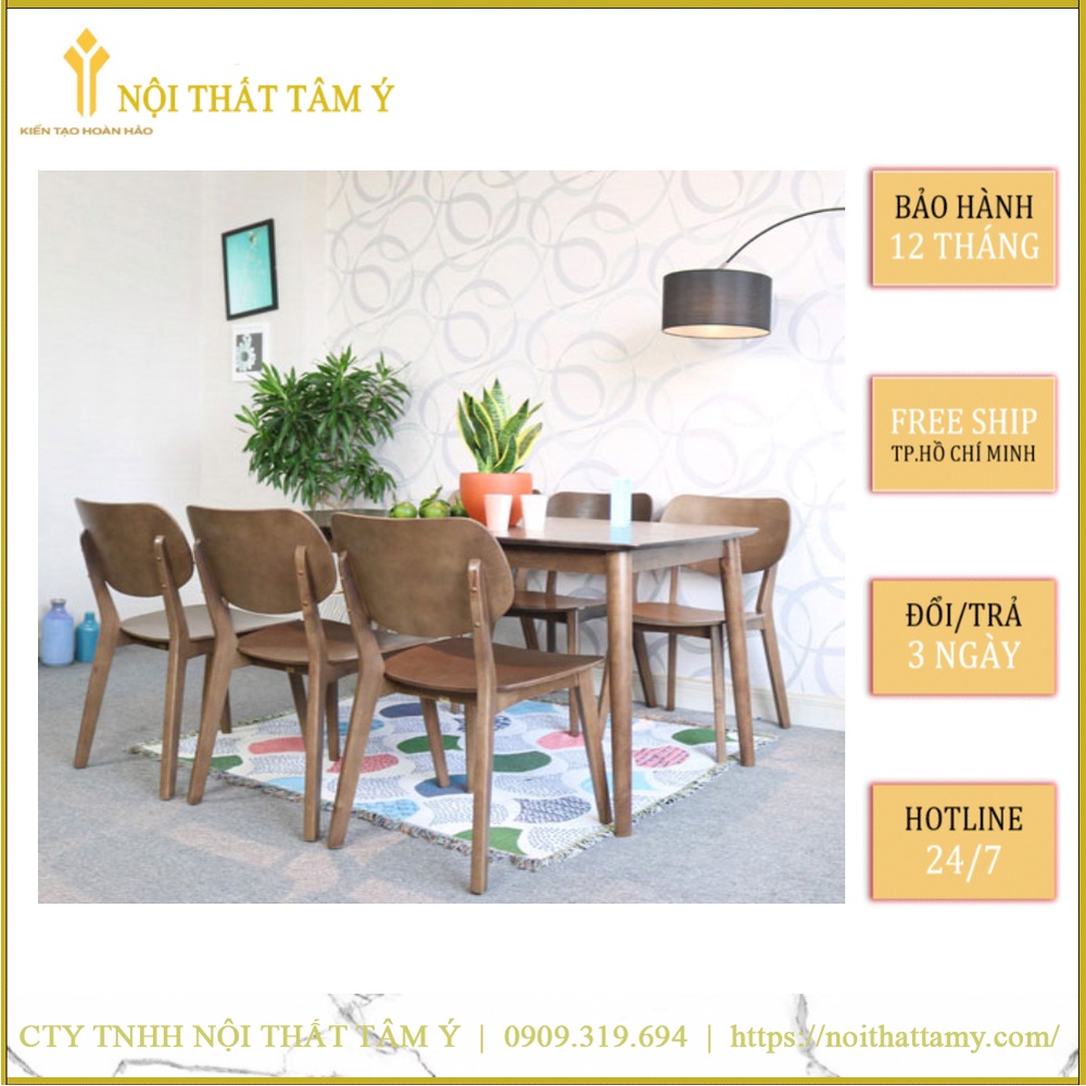 Bộ Bàn Ăn Venus 6 ghế ✌FREE SHIP HCM✌ Bộ bàn ăn Cao Cấp Thương hiệu Nội Thất Tâm Ý