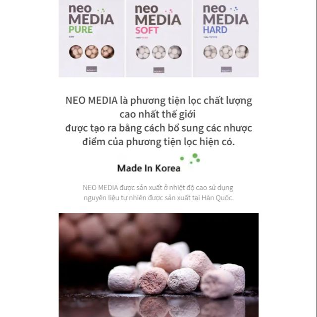 VẬT LIỆU LỌC NEO MEDIA (SOFT-PURE-HARD) CHÍNH HÃNG AQUARIO HÀN QUỐC