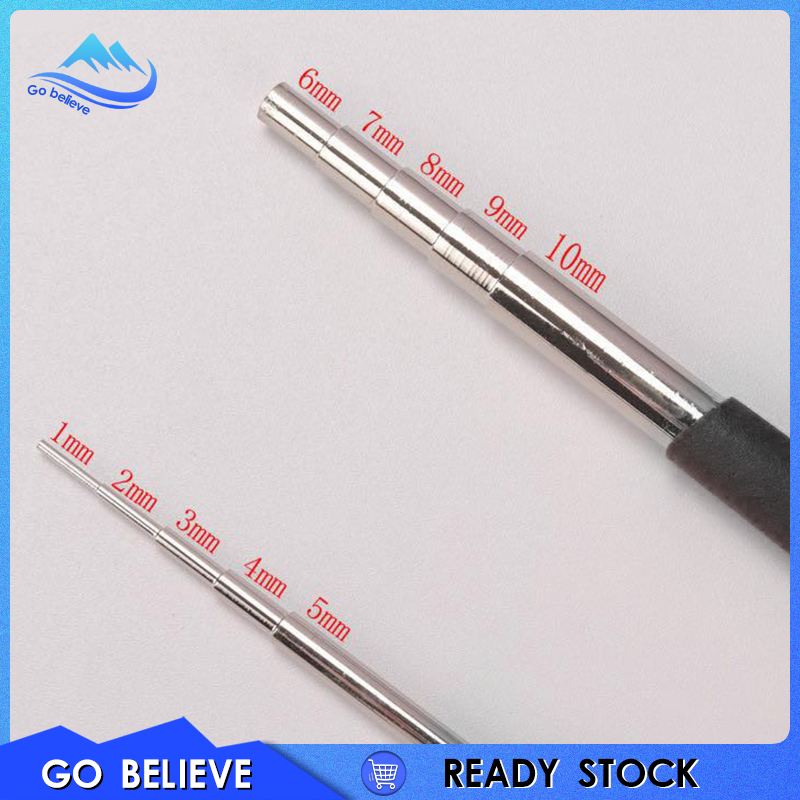 [Go believe]Wire Ring Wrapping Step Mandel Stick Steel Jewelry Forming Tool Red