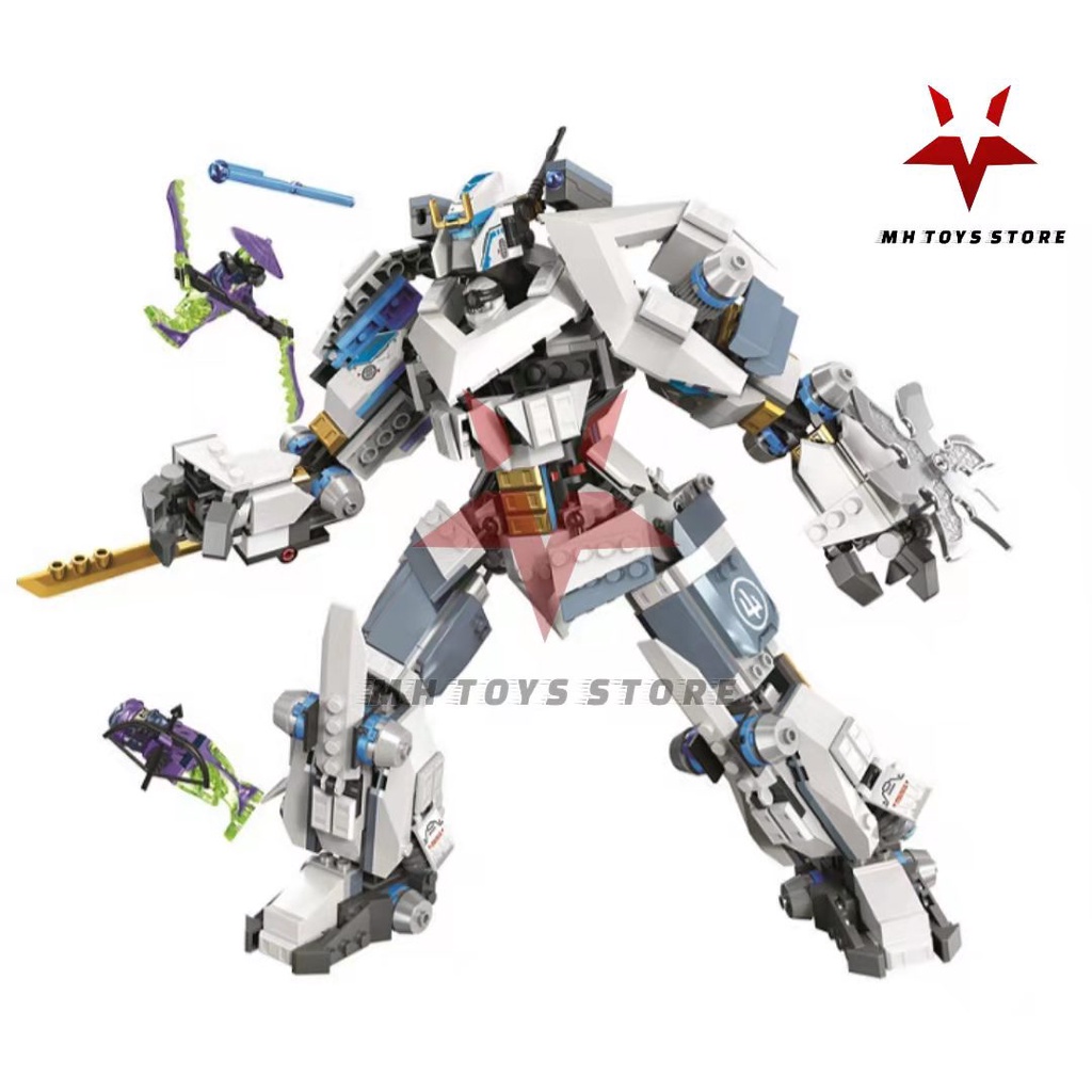 Đồ chơi xếp hình lắp ráp bela ninja 11660 - 860 chi tiết - bộ sưu tập ninja đại chiến bạch kim giáp