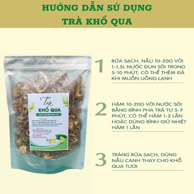 Trà khổ qua sấy khô, trà thảo mộc hỗ trợ người bị tiểu đường và giảm cân