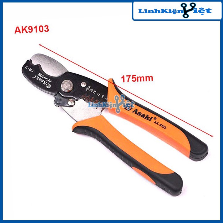 Kìm Đa Năng Asaki AK-9103 (Kìm Cắt-Kìm Tuốt Dây)