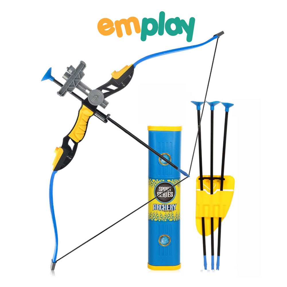 Đồ chơi cho bé trai Cung tên thể thao Emplay thiết kế nhựa ABS cao cấp gồm 3 mũi tên bắn cung và 1 bia an toàn