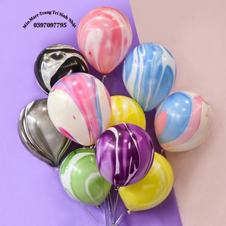 Bóng Vân Đá,Bóng Loang Trang Trí Sinh Nhật,Set 10 Quả,Set 5 Quả Đủ Các Màu TT33