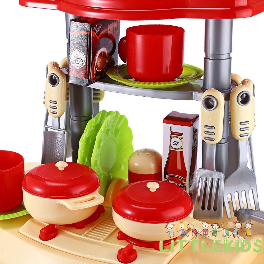♕-Funny and Cute Kids Kitchen Cooking Girls Toy Cooker Play Set Gift