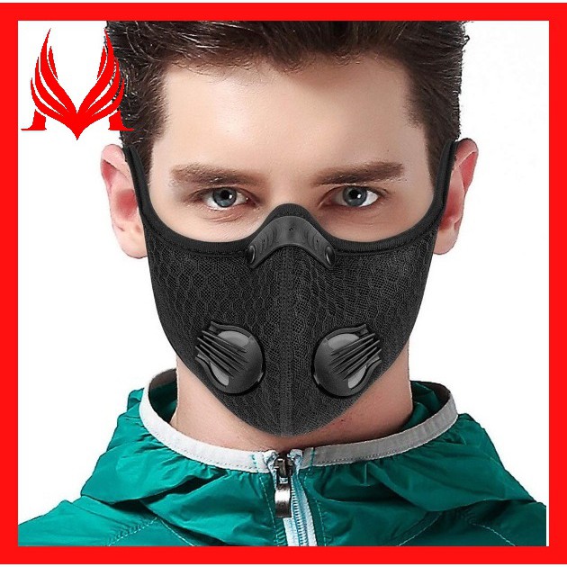 Khẩu trang cao cấp bộ lọc than hoạt tính kết hợp 2 van thở thiết kế thời trang