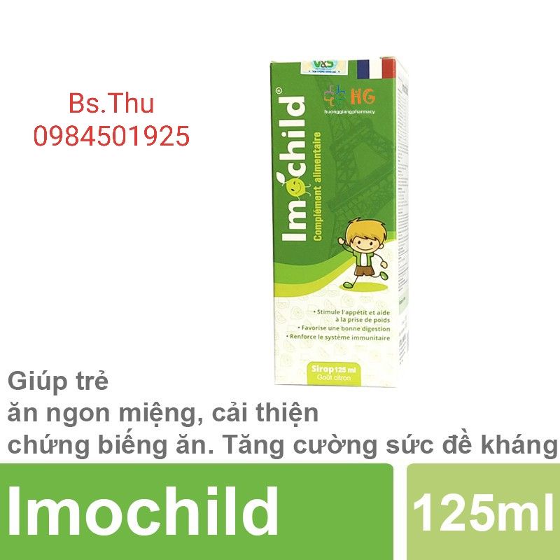 IMOCHILD tăng đề kháng, ăn ngon miệng bổ sung các vitamin, khoáng chất và acid amin nhập khẩu chính hãng từ Pháp