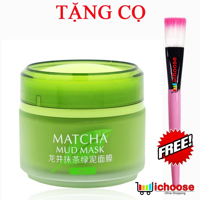 Mặt nạ trà xanh Matcha Mud Mask Laikou dưỡng ẩm làm mịn da kèm QUÀ TẶNG