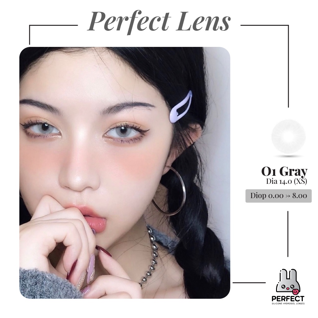 LENS GRAY , KÍNH ÁP TRÒNG - DIA 14.0 (XS) , CÓ ĐỘ CẬN VÀ KHÔNG CẬN Cho Mắt Khô Yếu Giá Sale