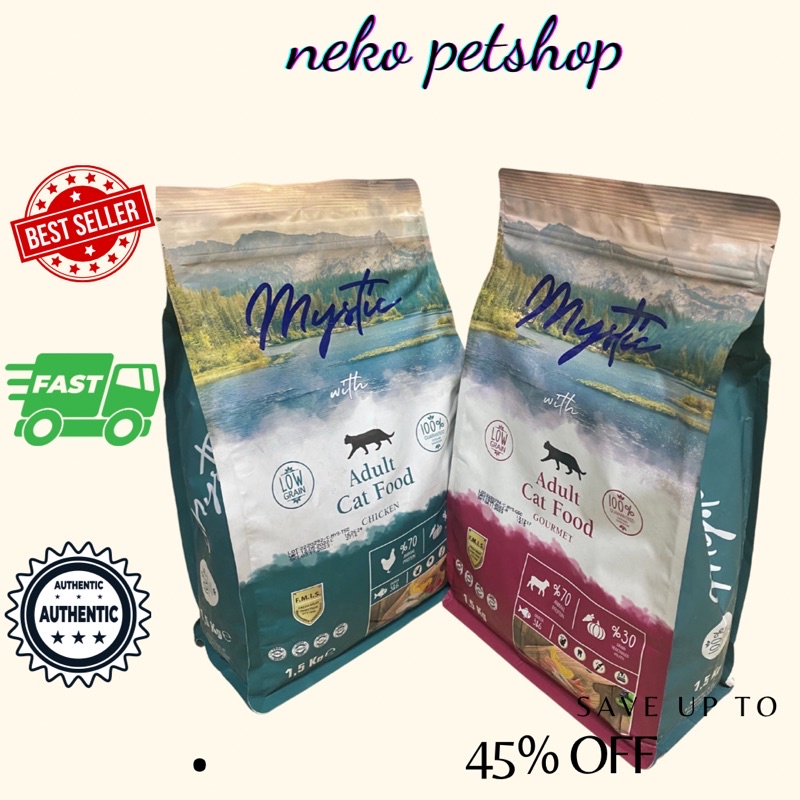 hạt cho mèo mystic 70% là thịt 15kg