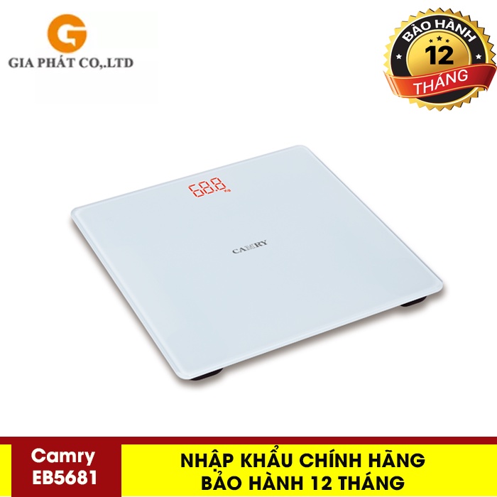 [CHÍNH HÃNG - BẢO HÀNH 12 THÁNG] Cân điện tử Camry EB5681, trọng tải tối đa 150kg- Thiết kế sang trọng, hiện đại