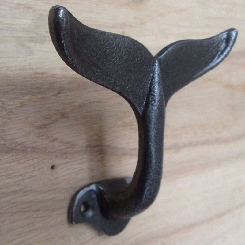 Móc Treo Đồ Gắn Tường Hình Cá Voi Bằng Sắt Kích Thước 18X7X5cm/7X2.75X1.96Inch