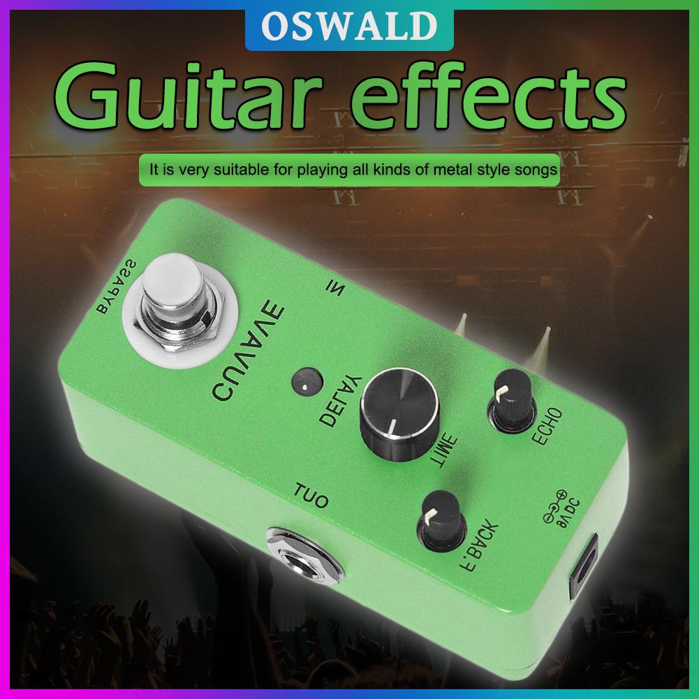 Có sẵn Oswald CUVAVE Guitar Effect Pedal Class Delay 9V Bỏ qua Bàn đạp nhạc cụ