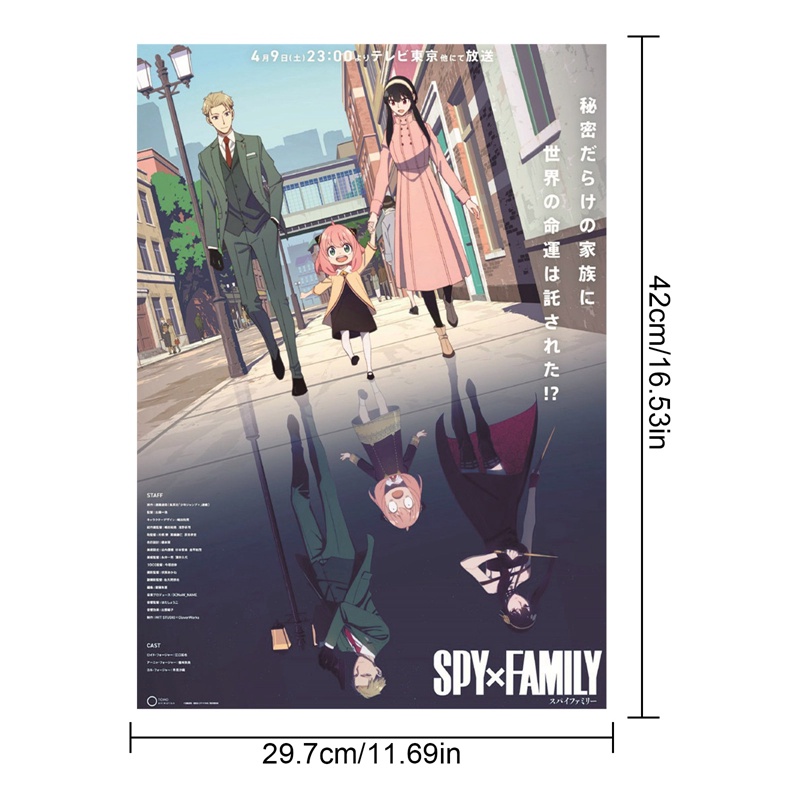 Tmdbyx Poster Giấy HD Treo Tường Trang Trí In Hình Nhân Vật Anime Spy×Family