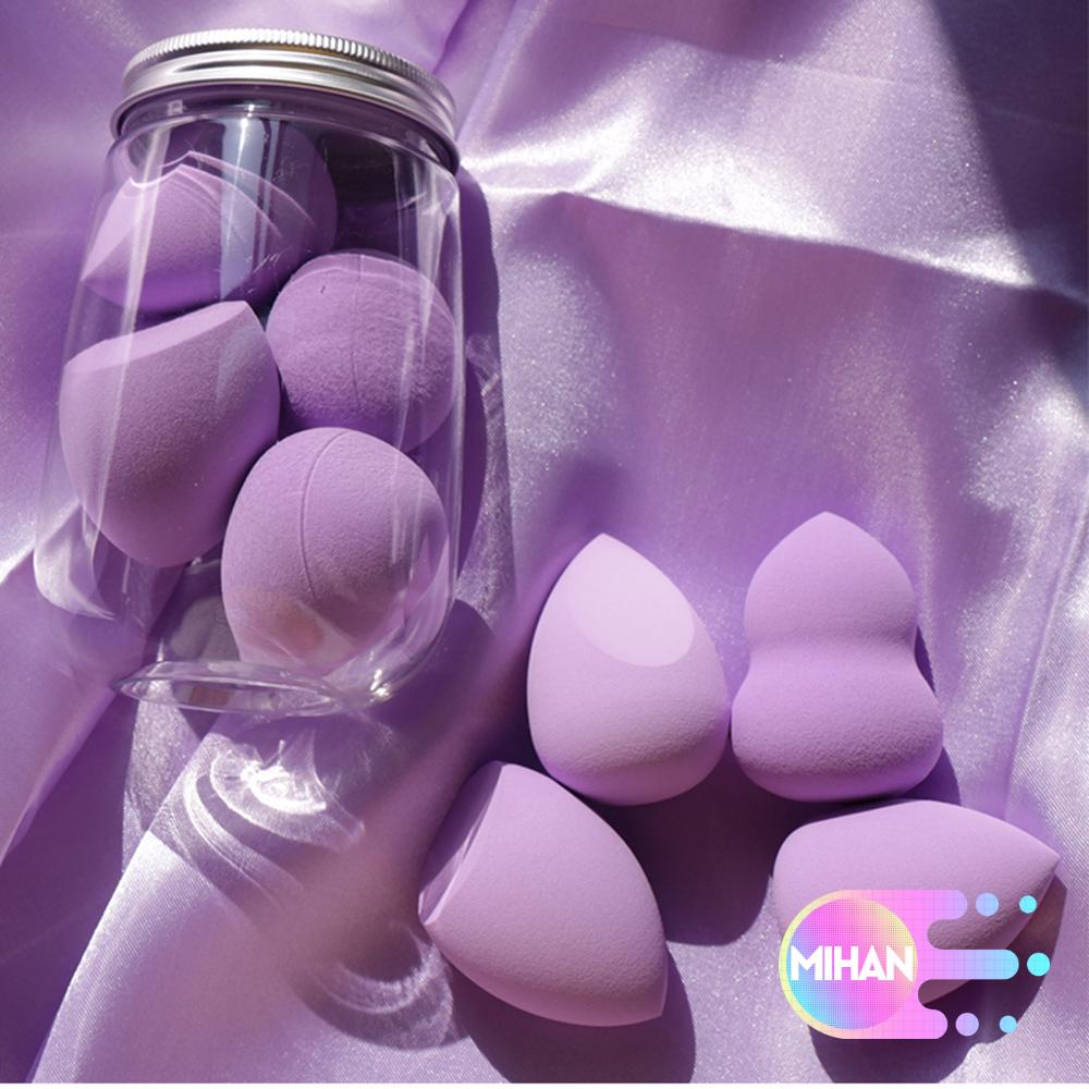 [Hàng mới về] Hộp 4 mút trang điểm nhiều kiểu dáng có thể tái sử dụng ướt và khô