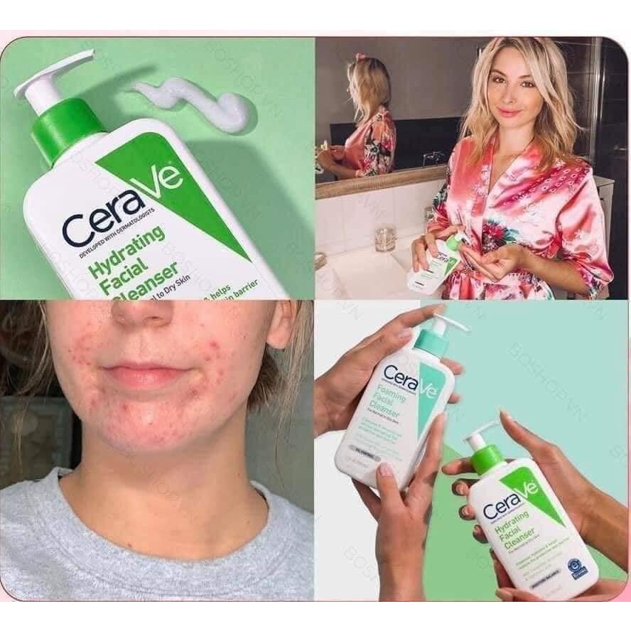 Sữa rửa mặt CeraVe Foaming/Hydrating Facial Cleanser - 355ml