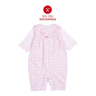 [Size 80] Body đùi tay lỡ hoa nhí hồng chất cotton giấy xuất Hàn - hiệu Happyland