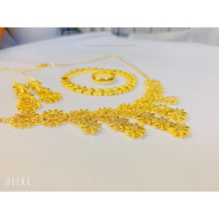 bộ trang sức cưới dát vàng 9999