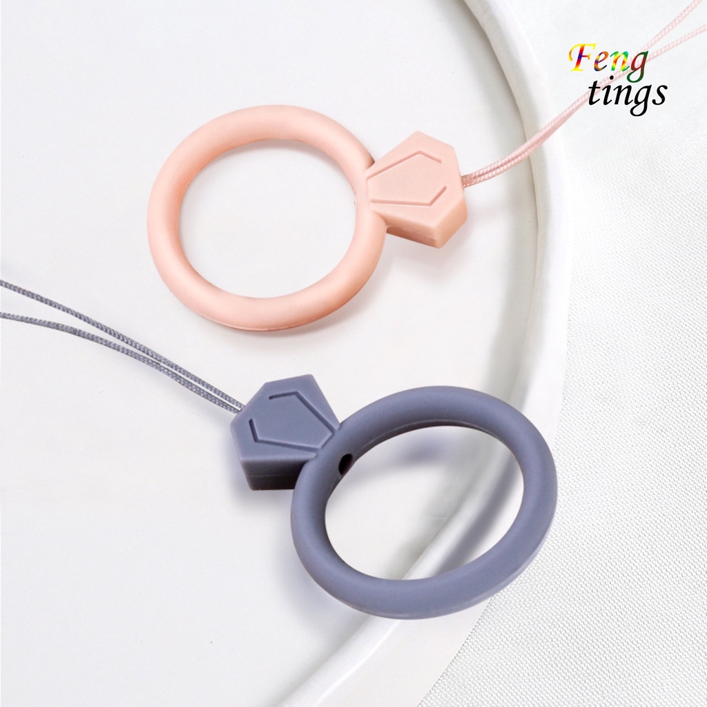 Set 2 Dây Đeo Điện Thoại Bằng Silicon Họa Tiết Hoạt Hình Dễ Thương