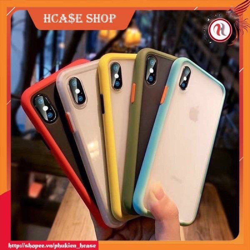 Ốp Iphone Viền Màu Chống Sốc 5 Màu cho Iphone 6/6S đến 11ProMax - H Case