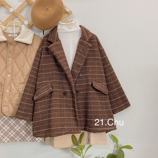 áo blazer dạ kẻ blazer loại 1