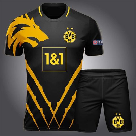 Đồ thể thao đá banh thiết kế màu đen thun lạnh thoáng mát co giãn 4 chiều