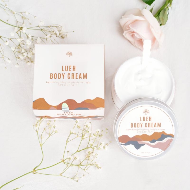 Body Cream LUEH — Kem dưỡng trắng body ban ngày_Bật tone, mềm mịn da, chống nắng SPF60+ PA+++