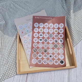 Sticker tròn ép lụa mịn ST031