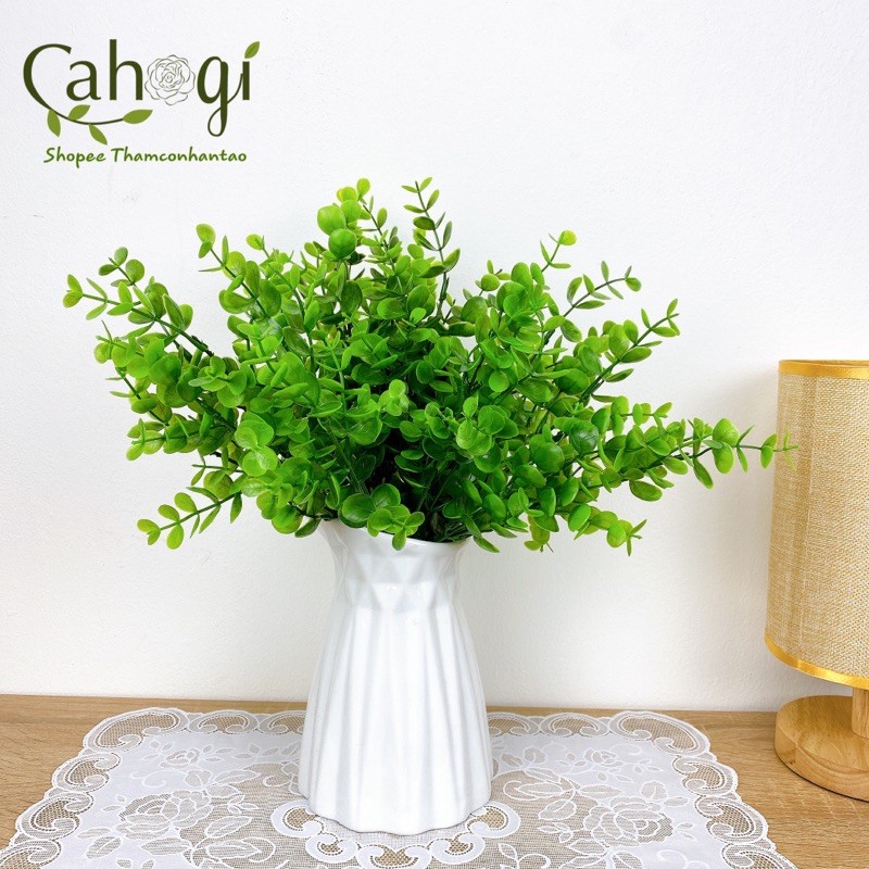 Cây nhựa PVC - Khuynh Diệp Bạch Đàn Trang Trí Lá To