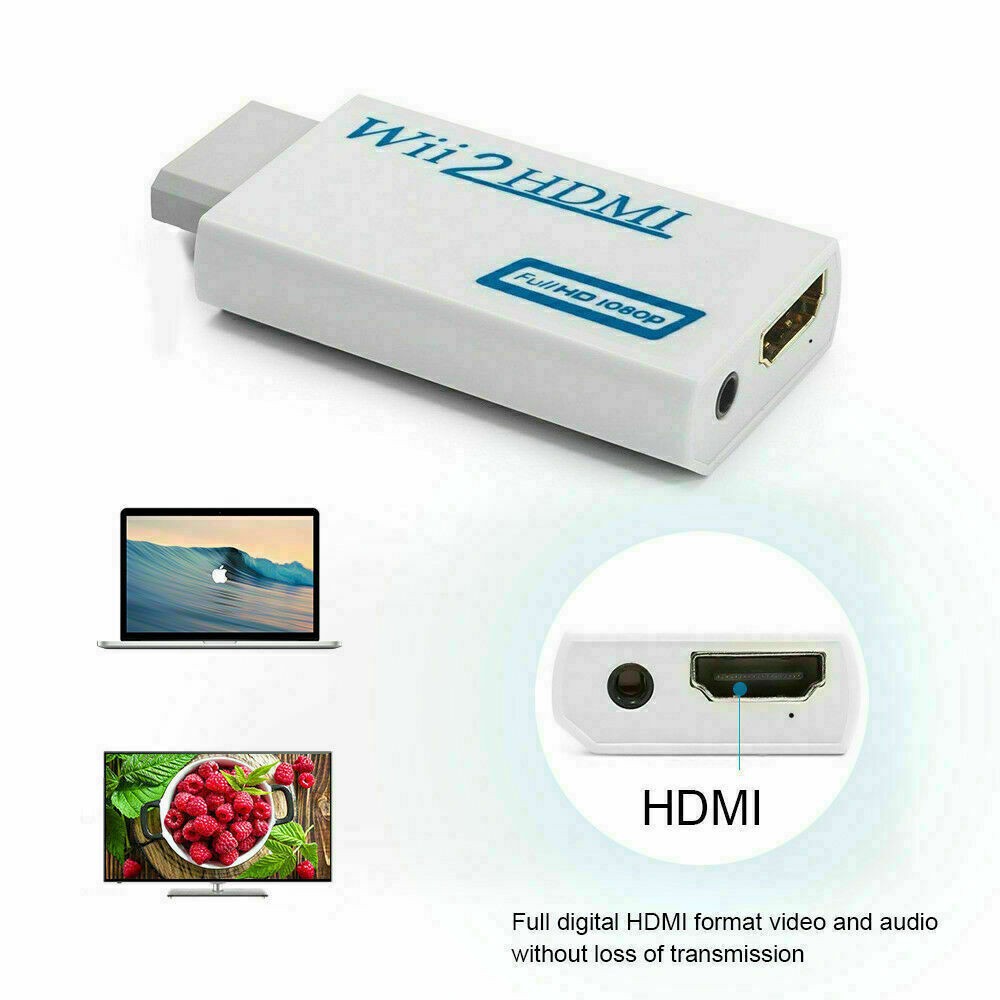 Bộ Chuyển Đổi Âm Thanh Từ Wii Sang Hdmi Wii2Hdmi Full Hd 480p 3.5mm Tv S9B G7R7