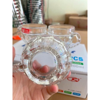 Bộ 6 cốc có quai thủy tinh pha lê
