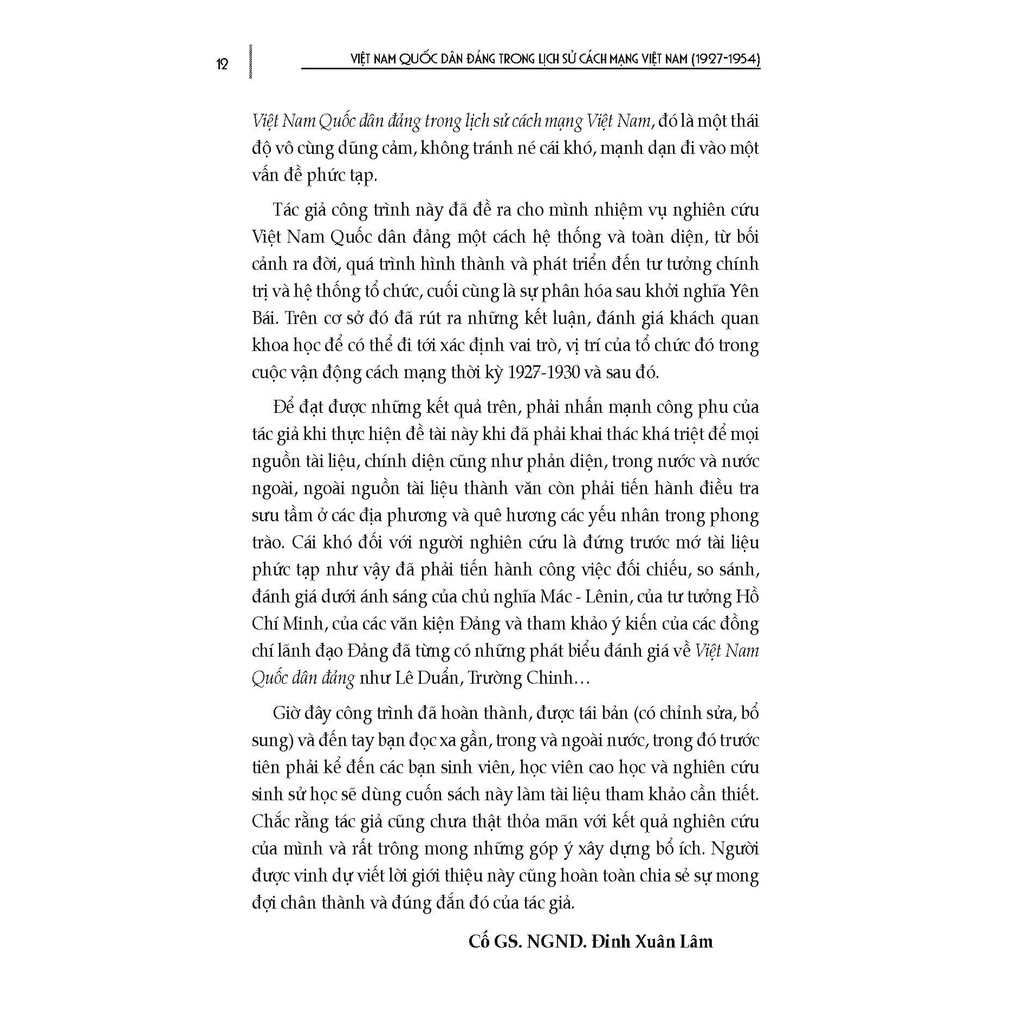 Sách - Việt Nam Quốc dân Đảng trong lịch sử cách mạng Việt Nam (1927 - 1954)