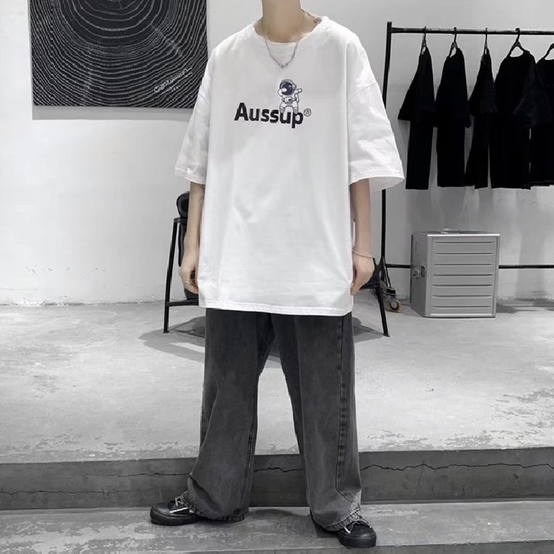 Áo Thun Tay Ngắn Dáng Rộng In Chữ Size M-8XL Thời Trang Mùa Hè Cho Nam