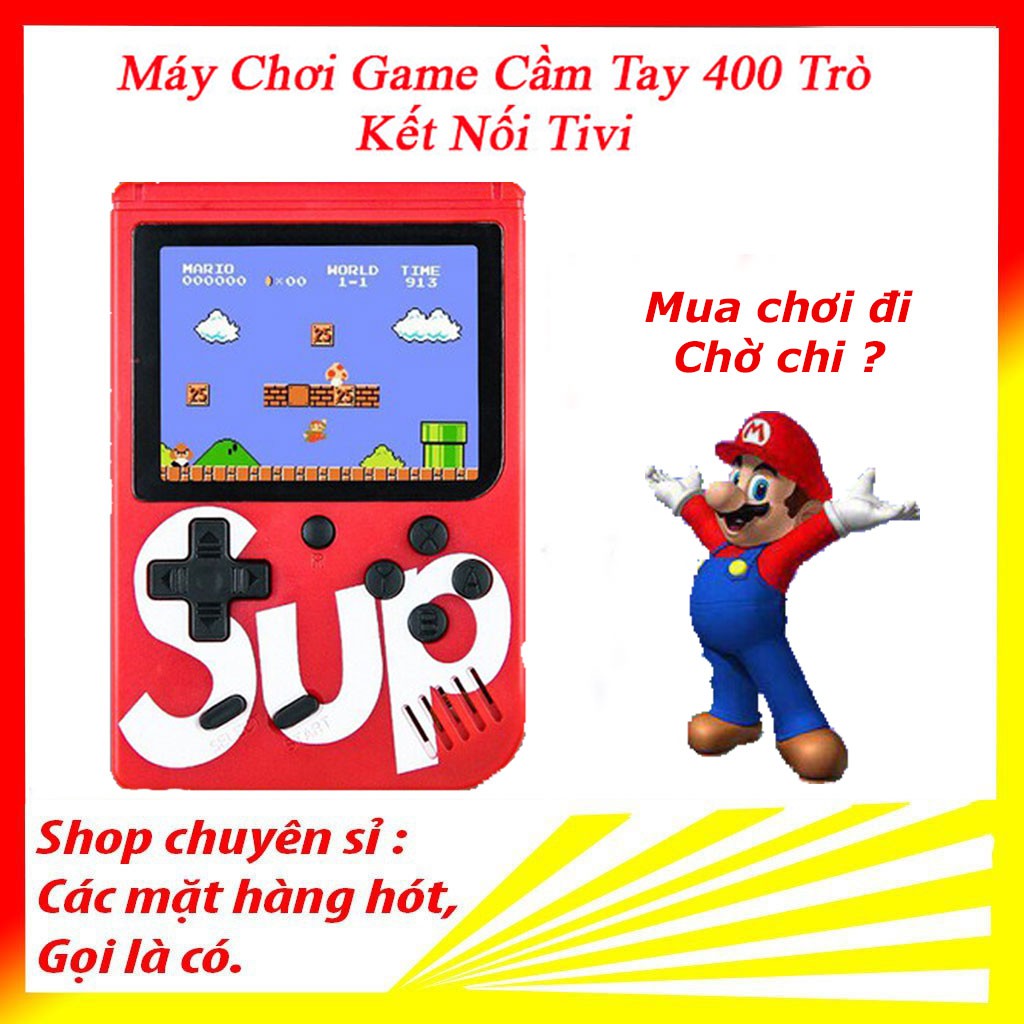 MÁY CHƠI GAME ĐIỆN TỬ 4 NÚT CẦM TAY - SUP 400 IN 1 PLUS - 400 TRÒ CHƠI CỔ ĐIỂN.