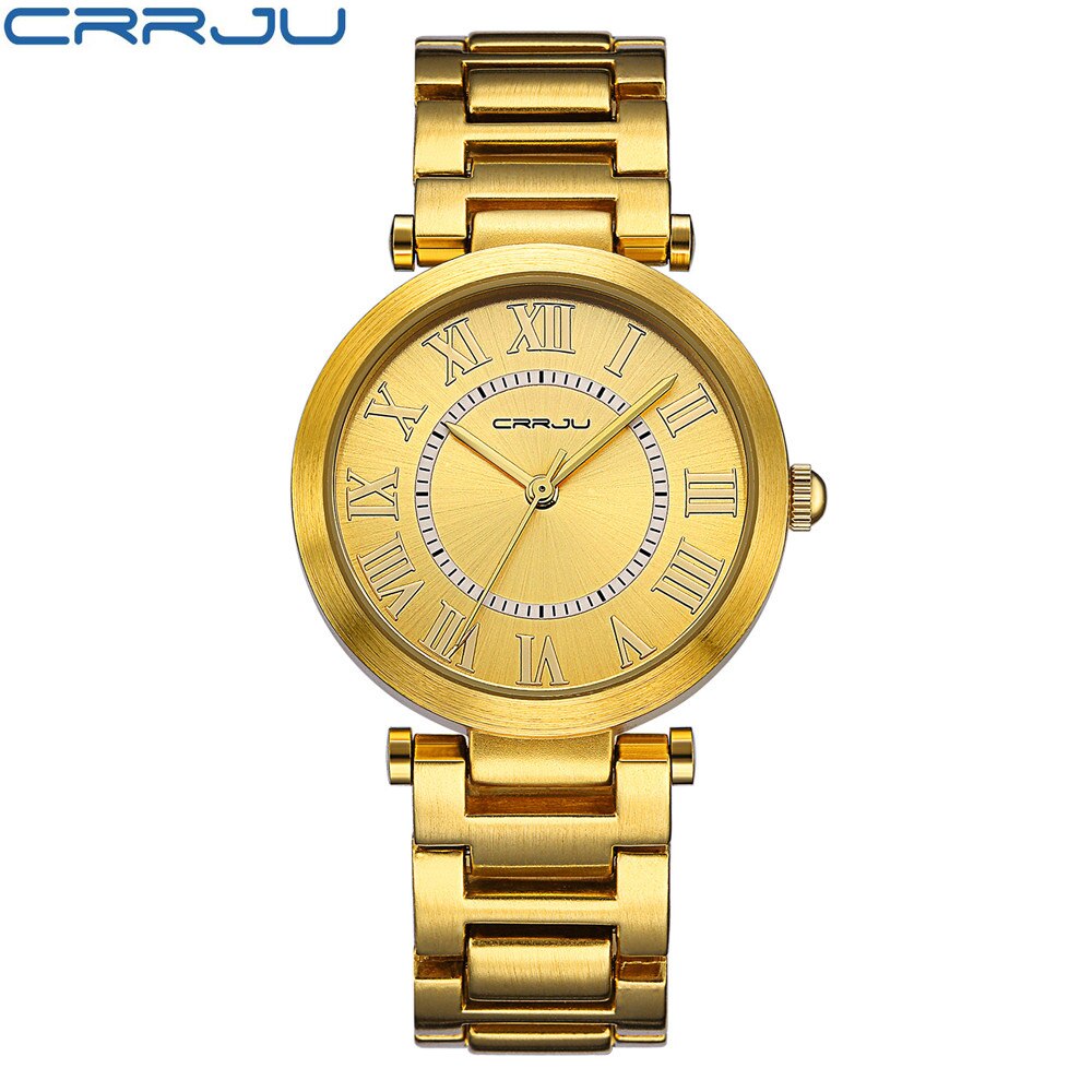 Đồng Hồ CRRJU 2123 Dây Đeo Kim Loại Thời Trang Cho Nữ