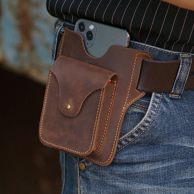 Túi Da Đựng Điện Thoại Đeo Thắt Lưng An Toàn Cho Hoạt Động Ngoài Trời