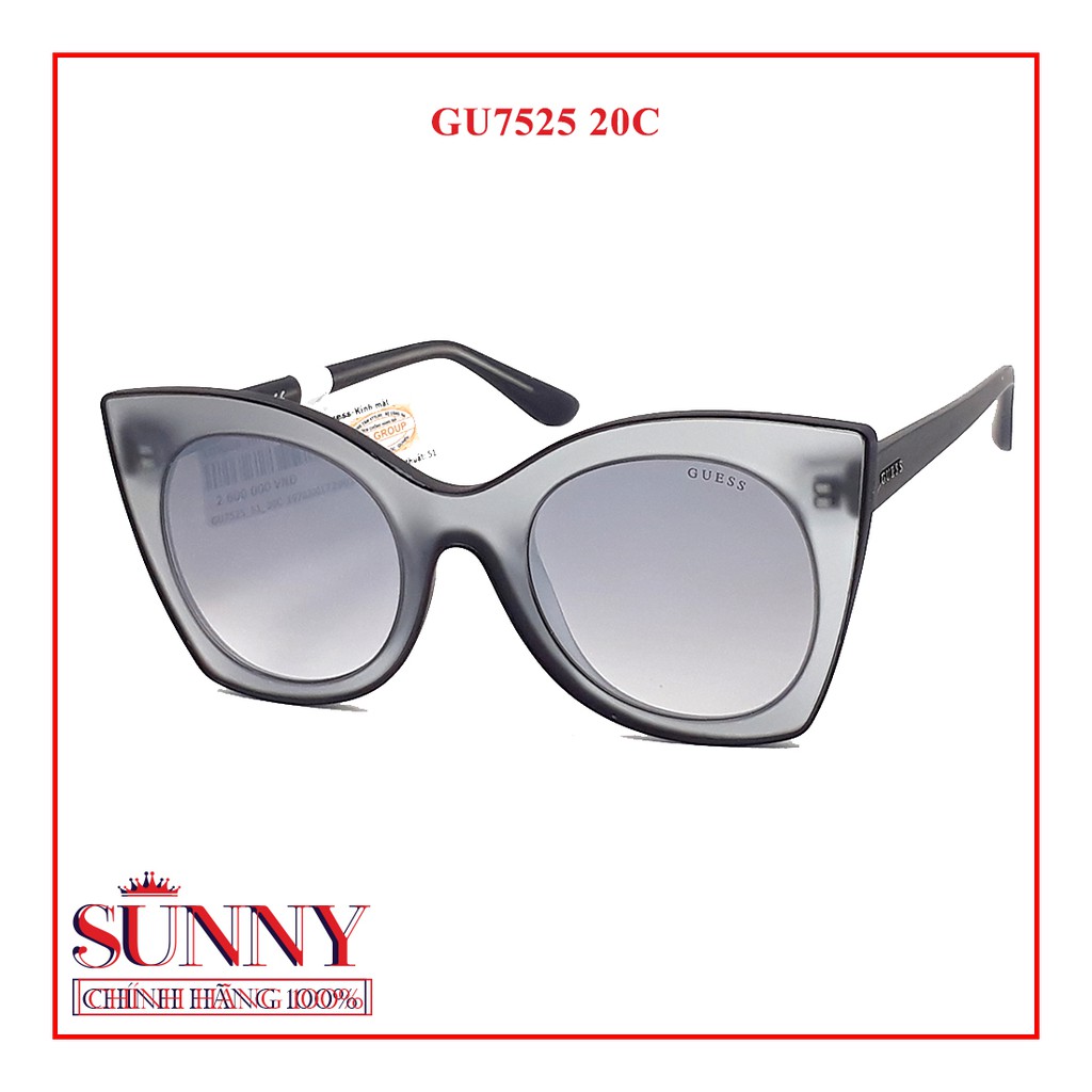 Kính mát thời trang Guess chính hãng - GU7525 nhiều màu, thiết kế dễ đeo bảo vệ mắt