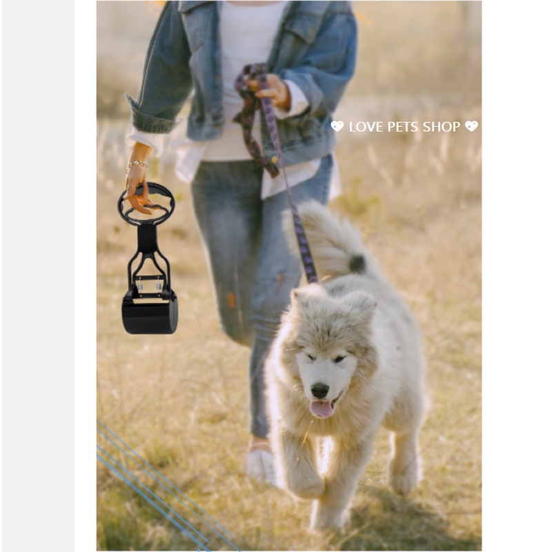 XẺNG HỐT PHÂN, GẬY GẮP PHÂN CHO CHÓ MÈO 28CM- LOVE PETS SHOP